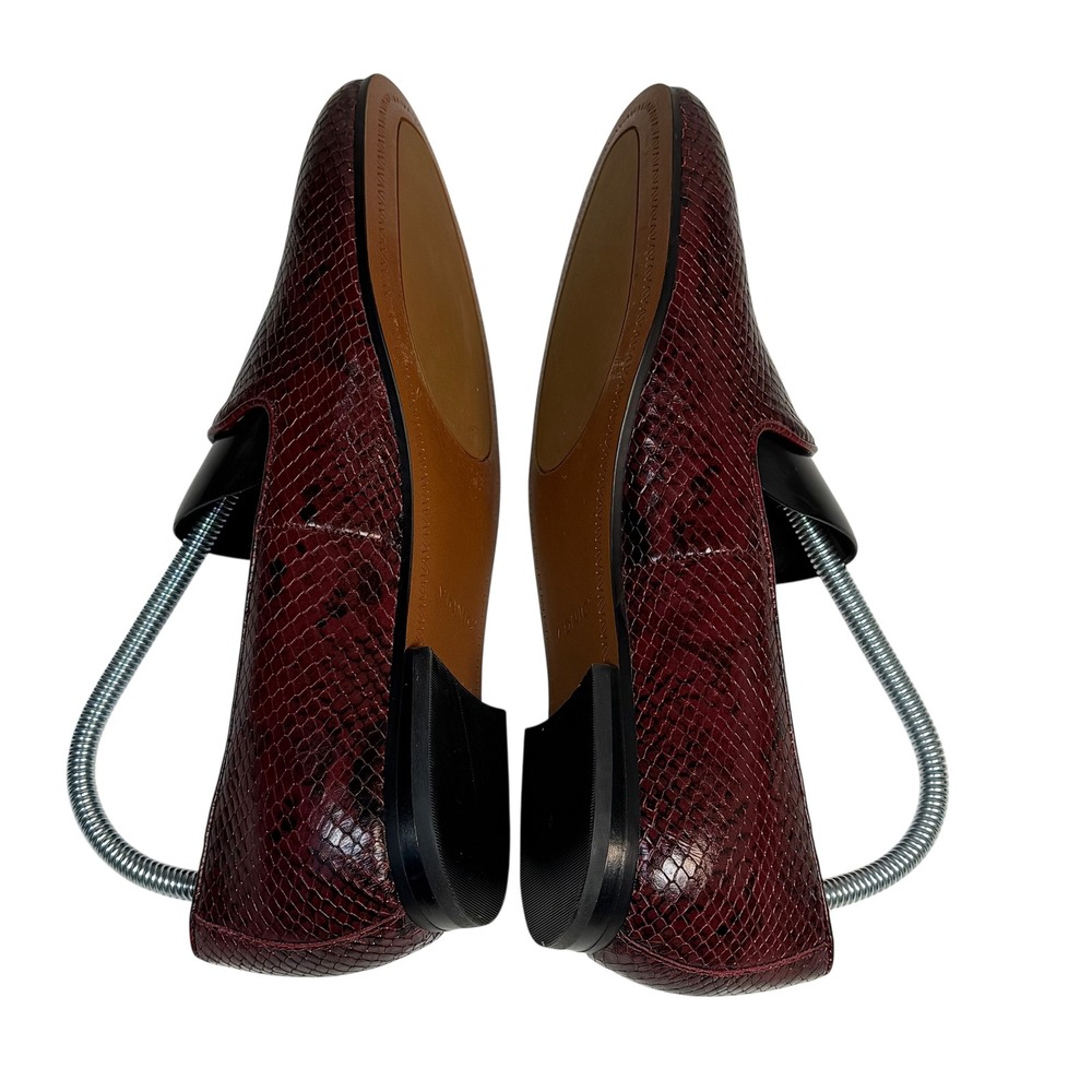 Vionic Willa Boa Burgundy Snakeskin Leather Pointed Toe Loafers Shoes Womens 9 - Picture 10 of 12